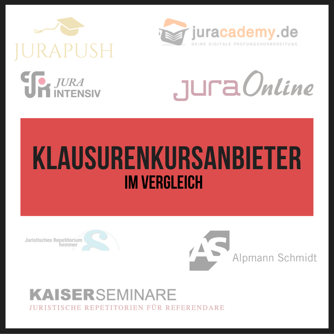 Vergleich von Klausurenkursen für das 1. & 2. Examen (Jura)
